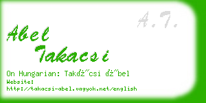 abel takacsi business card